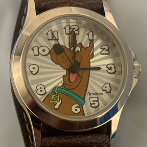 Armitron Silver and Brown Dog Watch with Iconic Design